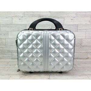 TRIFORCE Elite Performance Travel Case Makeup Bag Hard Cover Silver No Strap